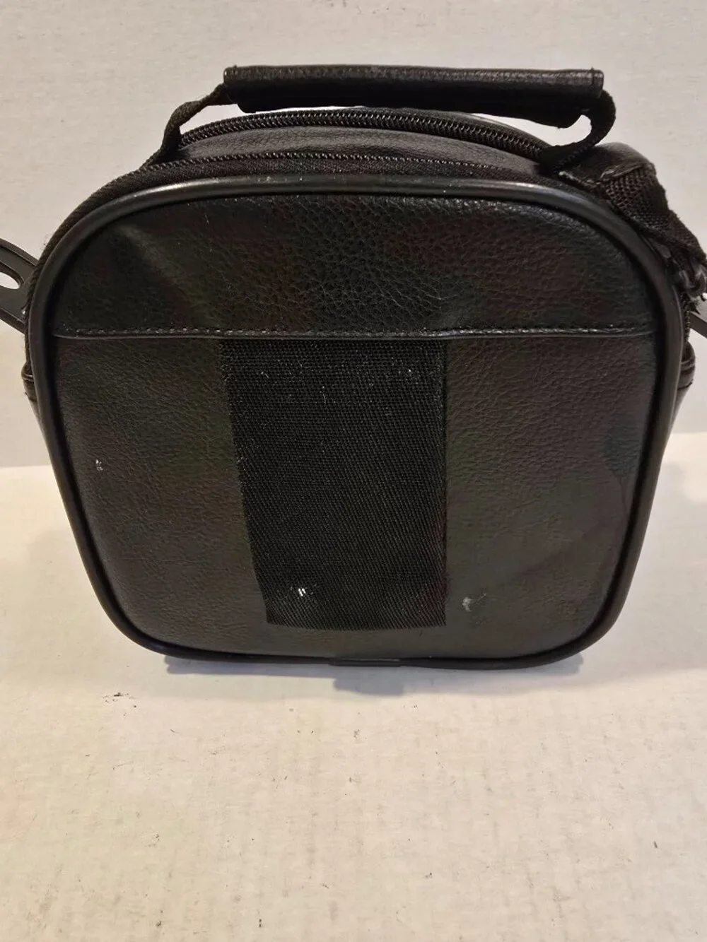 Camera Bag VIEW Padded Soft-shell Black 2 Zip Compartments Black Faux Leather 7